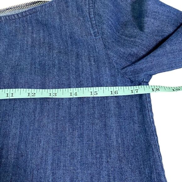 J CREW - SIZE 00 - DARK 100% COTTON TOP - BOATNECK - PULLOVER - STYLE #85555 B2 - Picture 5 of 9